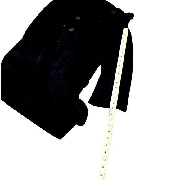 Catherine Malandrino Coat Womens 40 US 4 Black Angora Balloon Pea Couture VTG - Picture 12 of 16